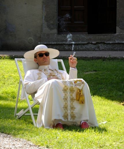 Young Pope, Cavo Tagoo Mykonos, Sunday Activities, Jude Law, Christian Memes, Movie Fashion, Movie Lover, Pose Reference Photo, Madonna