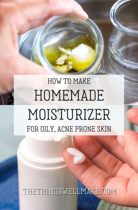 Making your own facial moisturizer isn't difficult, and it can save you a lot of money. Learn to make a homemade moisturizer for oily, acne-prone skin, and customize it to suit your skincare needs. #naturalskincare #miy #thethingswellmake #lotion #moisturizer Diy Moisturizer For Oily Skin, Diy Face Moisturizer For Acne Prone Skin, Diy Moisturizer For Acne Prone Skin, Homemade Moisturizer For Face, Diy Facial Moisturizer, Diy Face Lotion, Homemade Face Moisturizer, Diy Face Moisturizer, Natural Skin Moisturizer