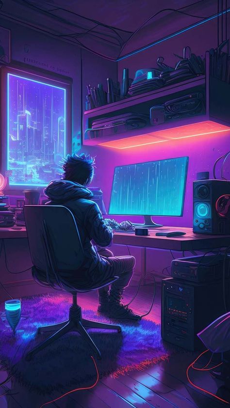 The Cyber Room IPhone Wallpaper HD - IPhone Wallpapers : iPhone Wallpapers Hacker Art, Hacker Wallpaper, Live Screen Wallpaper, Cuadros Star Wars, Dark Energy, Cyberpunk Aesthetic, Arte Cyberpunk, Cyberpunk Character, Graphic Wallpaper