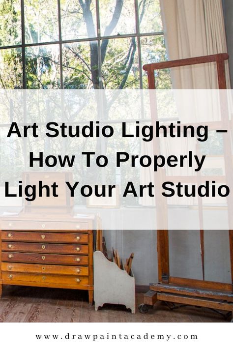 Lighting For Art, Garage Art Studio, Art Studio Lighting, Art Studio Storage, Painters Studio, Small Art Studio, Basement Studio, Up Lighting, Art Studio Space