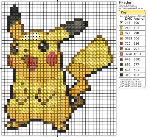 Pikachu Cross Stitch 3 | My Random Thoughts Blog Cross Stitch Patterns Pokemon, Pokemon Cross Stitch Patterns Free, Squirtle Cross Stitch, Cross Stitch Pokemon, Pikachu Cross Stitch Pattern, Pikachu Cross Stitch, Cross Stitch Disney, Pokemon Cross Stitch Patterns, Pokemon Cross Stitch