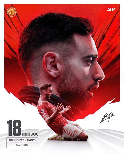 Sports Creative, Webinar Design, Edit Inspiration, Sports Design Ideas, Shoe Poster, Football Posters, Bruno Fernandes, Seni Pop, Photoshop Video