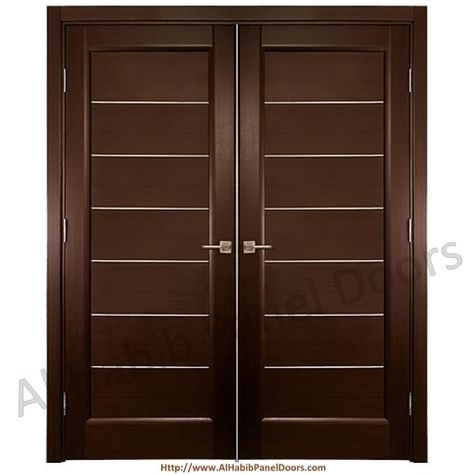 Main Stripes Door Hpd476 - Main Doors - Al Habib Panel Doors Main Double Door, Panel Door Design, Interior Doors Modern, Double Door Entryway, Porte In Ferro, Main Doors, Custom Interior Doors, Door Design Ideas, Modern Entrance Door