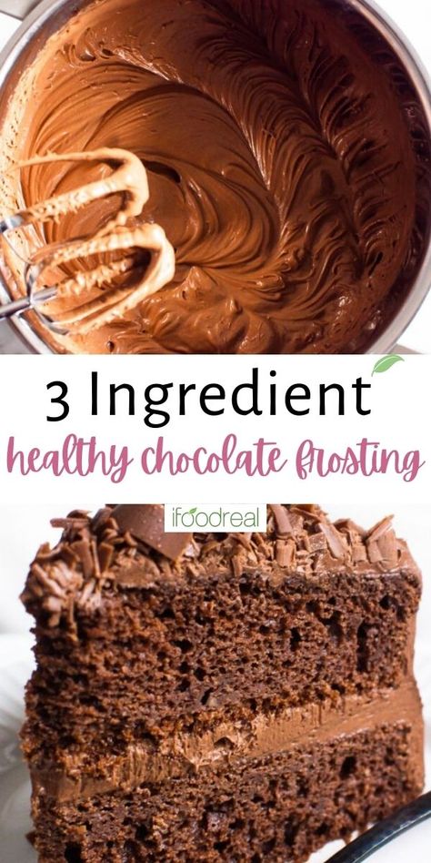 Three ingredient coconut milk Healthy Chocolate Frosting (without powdered sugar) is a rich, decadent, and creamy chocolate ganache frosting that’s naturally dairy free, nut free, and contains no added sugars! Dairy Free Icing Recipe, Frosting No Powdered Sugar, Low Sugar Frosting, Healthy Chocolate Frosting, Homemade Chocolate Icing, Coconut Milk Frosting, Frosting Without Powdered Sugar, Dairy Free Chocolate Frosting, Dairy Free Icing