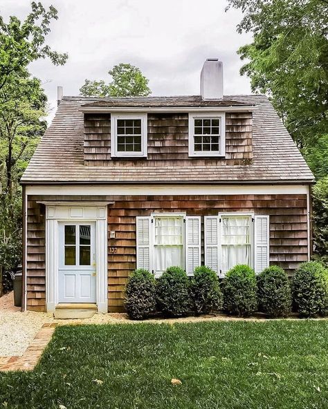 Cute little Cape Cod cottage #home #design #exteriors #homedesign Cottage With Shutters, Shingle Cottage, Backyard Studio, Tiny Cottage, Cape Cod House, Dream Cottage, Cabins And Cottages, Branding Design Inspiration, Architecture Exterior