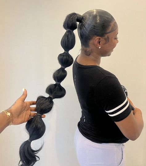 Ponytail Bubble, Braided Ponytails, Laid Edges, Bubble Ponytail, Ponytail Hairstyle, Quick Natural Hair Styles, Braided Ponytail, Hair Wig, Ponytail Hairstyles