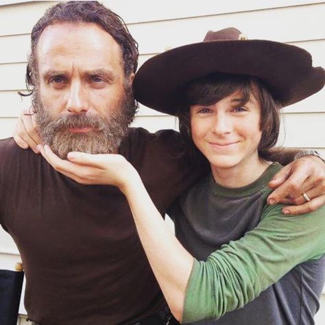 “#TheWalkingDead #TWD #WalkingDead” Rick And Carl, Walking Dead Quotes, Amc Twd, Walking Dead Art, Melissa Mcbride, Walking Dead Cast, Chandler Riggs, Casting Pics, Carl Grimes