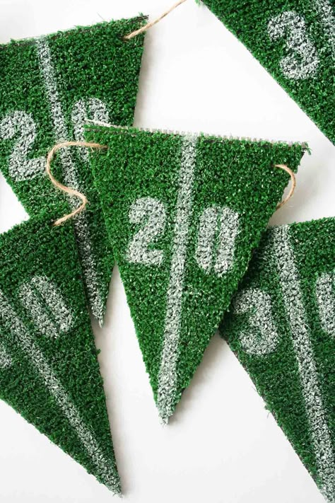 AstroTurf Flagswomansday Diy Football Party, Diy Super Bowl, Super Bowl Party Ideas, Superbowl Party Decorations, Football Banquet, Football Diy, Football Theme Party, Super Bowl Football, Football Birthday Party