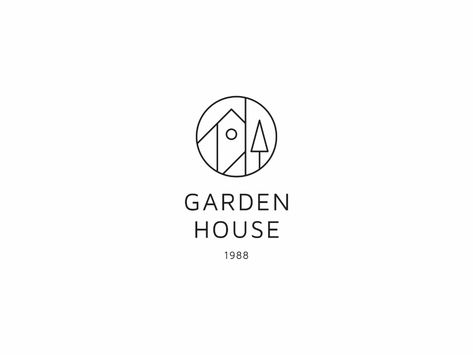 Landscaping Logo, Logo Garden, Design Studio Logo, Portfolio Design Layout, House Logo, Cafe Logo, Natural Logo, Garden House, Simple Logo