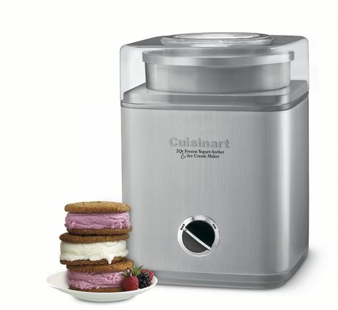 10 Fun Christmas Gift Ideas for the Low-Carb Cook! (Keto/Paleo/Gluten-Free) Frozen Yogurt Machine, Best Ice Cream Maker, Cuisinart Ice Cream Maker, Cuisinart Ice Cream, Yogurt Makers, Sorbet Ice Cream, Ice Cream Maker Recipes, Yogurt Ice Cream, Ice Cream Makers