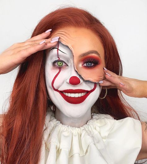 Halloween Makeup Pennywise, Halloween Makeup Witch, Glam Halloween, Creepy Halloween Makeup, Cute Halloween Makeup, Halloween Makeup Diy, Halloween Makeup Pretty, Halloween Makeup Scary, Halloween Makeup Tutorial