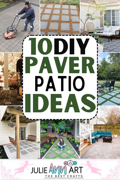 DIY Paver Patio Ideas 1 Outdoor Seating Area Diy, Diy Paver Patio, Diy Paver, Paver Patio Ideas, Concrete Paver Patio, Patio Blocks, Pavers Diy, Diy Patio Pavers, Garden Pavers