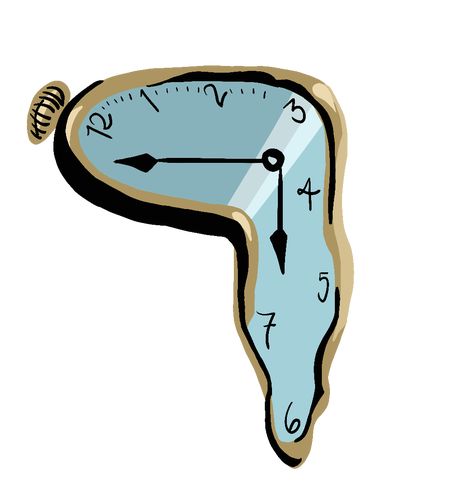 Dripping Clock Drawing, Melting Clock Drawing, Distorted Clock, Salvador Dali Clock, Watch Illustration, Dali Clock, Melting Clocks, Clock Illustration, Clock Drawing