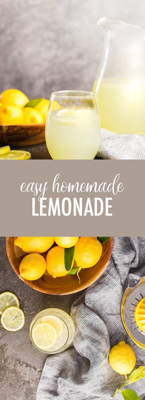 Here is an Easy Homemade Lemonade recipe with a few tips and tricks for making it taste especially delicious and refreshing. Easy Homemade Lemonade, Fresh Lemonade Recipe, Homemade Lemonade Recipe, Good Lemonade Recipe, Easy Lemonade Recipe, How To Make Lemonade, Homemade Lemonade Recipes, Best Lemonade, Fresh Squeezed Lemonade