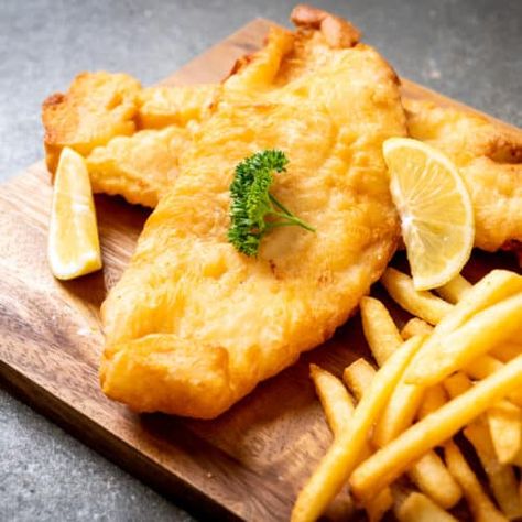 Air Fryer Haddock [Fish and Chips] | by AirFryerRecipes.com Air Fryer Haddock, Fried Haddock Recipes, Homemade Fish And Chips, Air Fried Fish, Haddock Recipes, Fish N Chips Recipe, Air Fryer Fish, Frozen French Fries, Air Fryer Oven Recipes