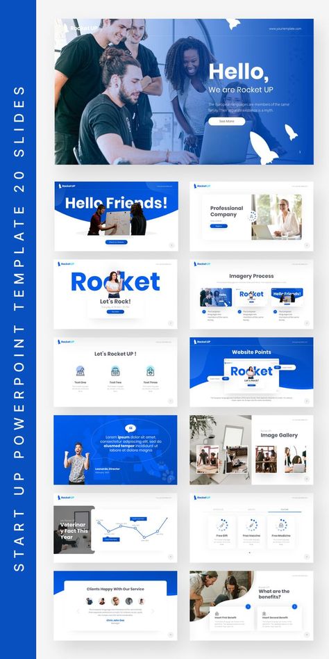 Start-Up PowerPoint Template Modern Powerpoint Design, Business Model Template, Presentation Template Design, Business Ppt Templates, Chart Infographic, Book Presentation, Business Ppt, Powerpoint Layout, Infographic Elements