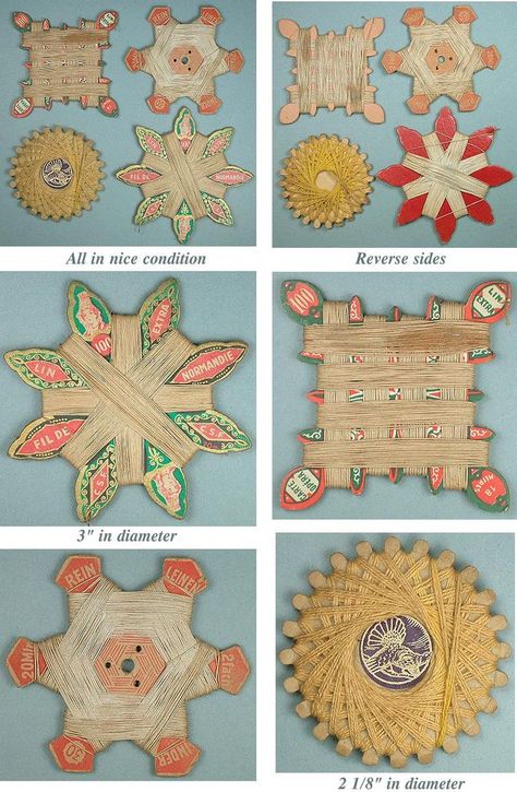 vintage thread winders, heavy cardstock. | Vintage needlework, Vintage sewing notions, Vintage sewing machines Thread Winder, Sewing Vintage, Vintage Needlework, Vintage Sewing Notions, Sewing Supplies Storage, Embroidery Tools, Trendy Sewing, Vintage Sewing Machines, Sewing Baskets