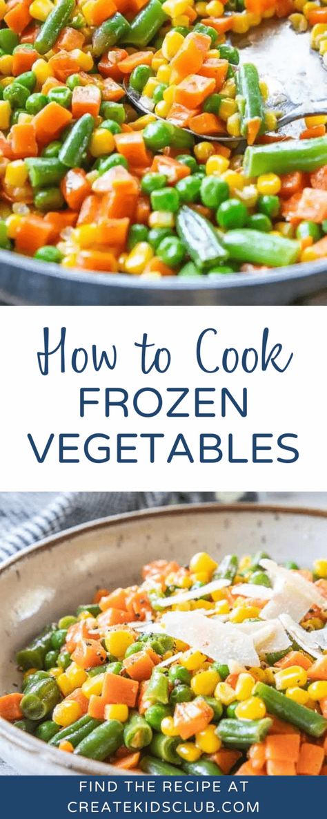 Frozen Mixed Vegetable Recipes, Frozen Vegetable Recipes, Mix Vegetable Recipe, Vegetable Recipes For Kids, Frozen Mixed Vegetables, Buttered Vegetables, Dry Ranch Dressing, Kids Vegetables, Vegetable Side Dishes Recipes