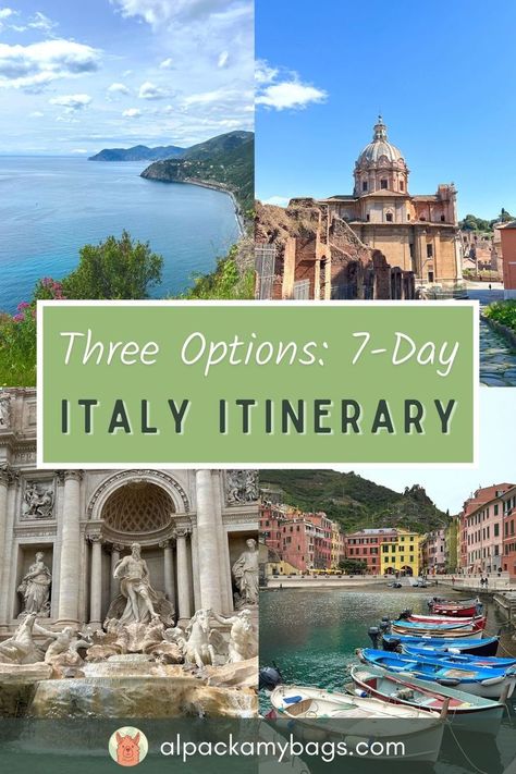 The Ultimate 7-Day Italy Itinerary Italy Travel One Week, Italy In A Week, One Week In Italy Itinerary, Italy 7 Day Itinerary, 1 Week Italy Itinerary, 1 Week In Italy, Central Italy Itinerary, 7 Day European Itinerary, 7 Day Italy Itinerary