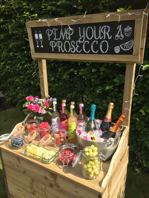 Pimp Your Prosecco Pimp Your Prosecco Bar, Prosecco Wedding, Prosecco Bar, Fest Temaer, Drink Stand, Pinterest Wedding, Mimosa Bar, Birthday Brunch, Wedding Place Settings