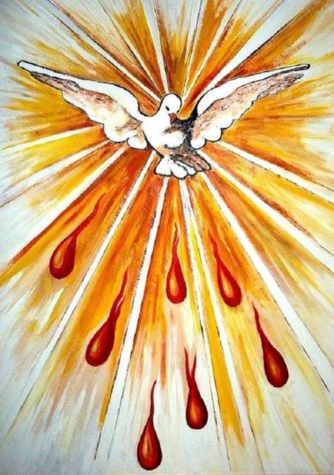 Courrier - lussierlise2@hotmail.com Holy Spirit Art, Holly Spirit, Pentecost Sunday, Panna Marie, Arte Yoga, Art Sacre, Prophetic Art, Church Banners, Saint Esprit