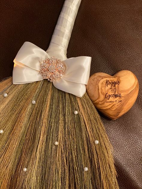 Wedding Broom Ideas, Jumping The Broom Wedding, Wedding Brooms, Jumping Broom, Wedding Broom, Jumping The Broom, Fresno California, Gold Brooch, Fall Wedding Colors