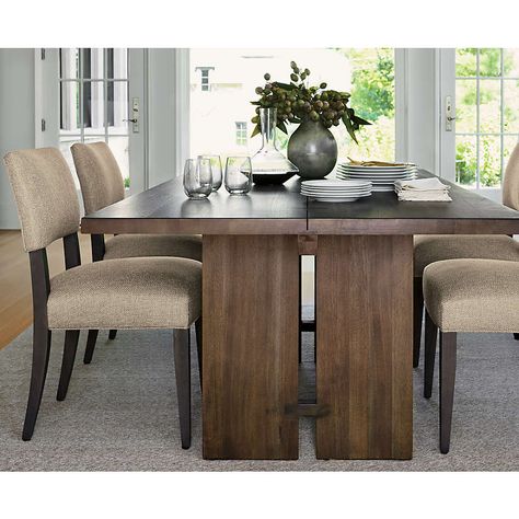 Monarch 92" Shiitake Dining Table + Reviews | Crate and Barrel Dining Area Design, Dining Table Design Modern, Dining Room Design Modern, Seasonal Changes, Modern Dining Room Tables, Walnut Dining Table, Dining Room Chairs Modern, Wood Dining Chairs, Dining Table Design