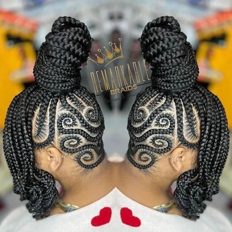 Stitch Braid Styles, Braid Heart, Braid Beauty, Feed In Braids Ponytail, Stitch Braid, Cornrows Hairstyles, Understood The Assignment, Braid Updo, Braided Hairstyles For Black Women Cornrows