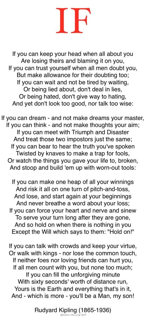 Rudyard Kipling If Poem, If Kipling, Poetry Handwritten, If Poem Rudyard Kipling, Rudyard Kipling Quotes, If By Rudyard Kipling, If Poem, Spiritual Tattoo, Beauty Words