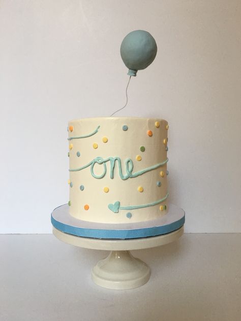 Simple One Birthday Cake, Cake Pastel Colors Birthday, Simple One Year Birthday Cake, Cute Smash Cakes, Blue Confetti Cake, One Birthday Cake Boy, Cake Smash Cake Boy, Smash Cakes For Boys, 1 St Birthday Cake Boy Year Old