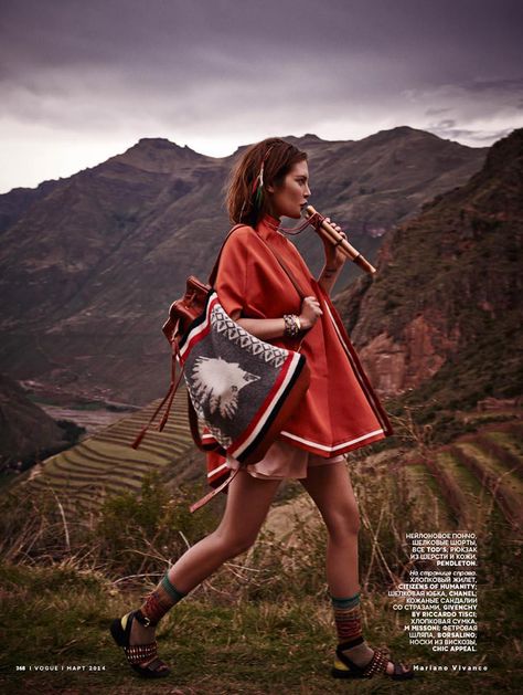 Catherine McNeil Heads to Peru for Vogue Russia by Mariano Vivanco | Page 2 | Fashion Gone Rogue Moda Peru, Mariano Vivanco, Black Pinterest, Catherine Mcneil, Look Boho Chic, Estilo Hippie, Mode Boho, Summer Street, Spring Jewelry