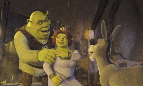 Shrek, Fiona and Donkey Shrek E Fiona, Fiona Y Shrek, Shrek Fiona, Shrek Character, Fiona Shrek, Tv Weddings, Princess Fiona, Dreamworks Movies, Movie Blog