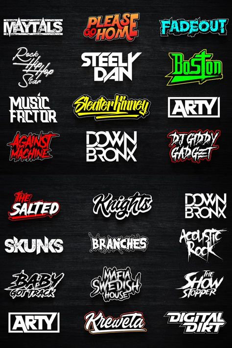 I am specialist in graphics design in illustrator and photoshop expert. I will provide you dj band hiphop rock rap producer typography studio record edm custom logo or any business text logo. Hiphop Logo, Barber Logo, Dj Logo, Initials Logo Design, Text Logo Design, Logo Design Process, Logo Design Typography, Studio Logo, Text Logo