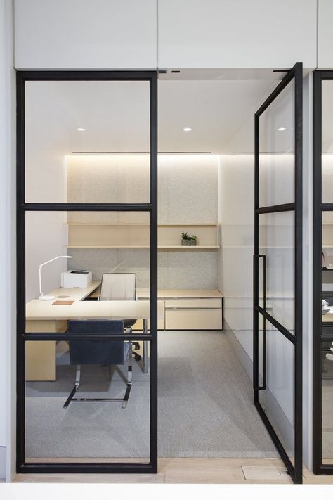 Law Office Design, Small Office Design Interior, Interior Kantor, Commercial Office Design, Small Office Design, Office Design Inspiration, Modern Office Space, Office Interior Design Modern, Modern Office Interiors