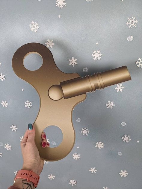 37cm wide by 40cm tall. A giant, oversized wind up key prop, the perfect addition to any Christmas Santa's grotto display. Printed in vibrant colours directly onto 6mm MDF wood and intricately cut to shape. Santa's Grotto, Giant Props, Christmas Coal, Wood Props, Wind Up Toy, Toy Keys, Santa's Nice List, Christmas Props, Christmas World