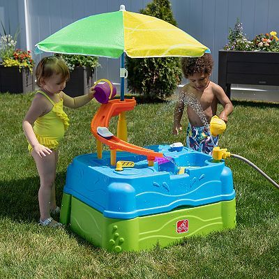 Step2 Waterpark Wonders 2-Tier Water Table Cleaning Gift, Water Table, Water Play, Waterpark, Water Toys, Gift Giver, Water Slides, Water Park, Toddler Toys