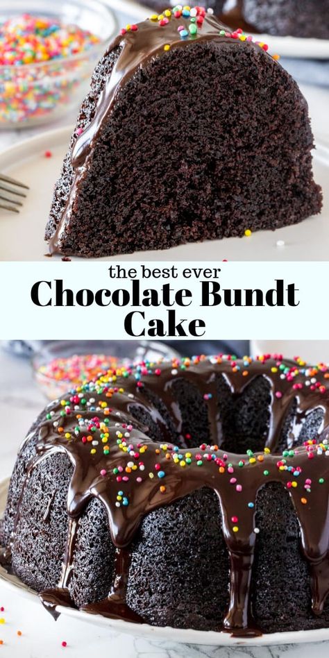 Easy Chocolate Bundt Cake, Marshmallow Cheesecake, Chocolate Layer Cake Recipe, Cake Bundt, Chocolate Bundt, Chocolate Bundt Cake, Smooth Cake, Recipes Chocolate, Dessert Aux Fruits