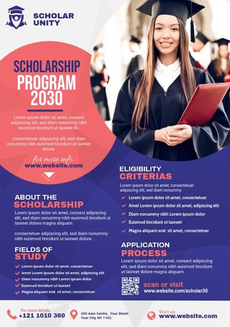 Aam360 | PosterMyWall College Promotional Poster, University Flyer Design Inspiration, College Advertisement Poster, Educational Flyer Design, Scholarship Poster, Community Posters, Education Flyer Design, Student Ambassador, University Events