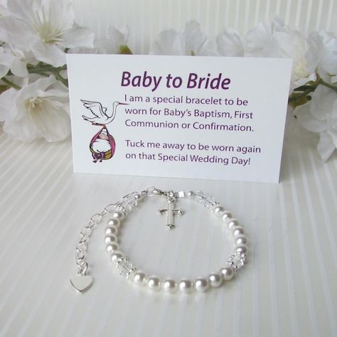 Catholic Baptism Gifts, Baptism Bracelet, Catholic Baptism, Baby's 1st Birthday, Bride Bracelet, Girl Baptism, Birthday Bracelet, Silver Gift Box