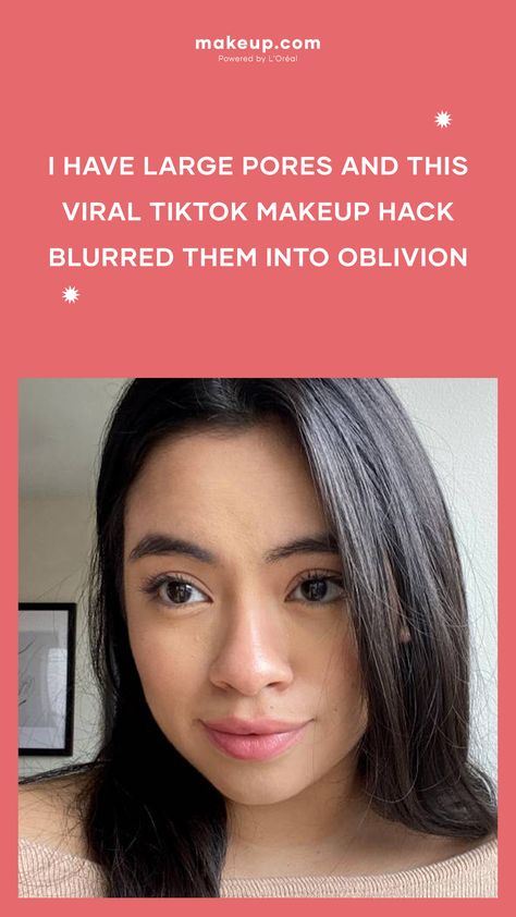 A Viral TikTok Hack for Blurring Large Pores Makeup Large Pores, How To Hide Large Pores, Makeup For Big Pores, Big Pores Makeup, How To Cover Pores With Makeup, Best Makeup For Large Pores, How To Hide Pores With Makeup, Best Foundation For Large Pores, Hide Pores With Makeup