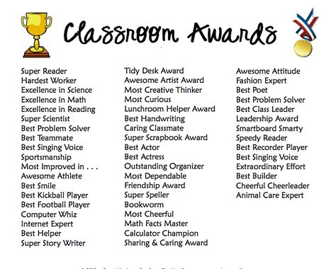 Classroom Award Ideas Pinterest Classroom, School Award Certificates, Soccer Awards, Classroom Awards, Class Awards, Teacher Awards, Perfect Attendance, School Awards, Award Ideas