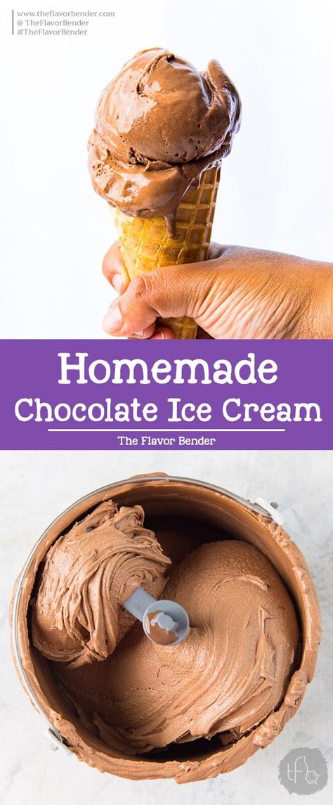 Spaghetti Eis Dessert, Homemade Chocolate Ice Cream, Easy Homemade Ice Cream, Dessert Halloween, Chocolate Ice Cream Recipe, Chocolate Homemade, Ice Cream Maker Recipes, Homemade Ice Cream Recipes, Cream Desserts