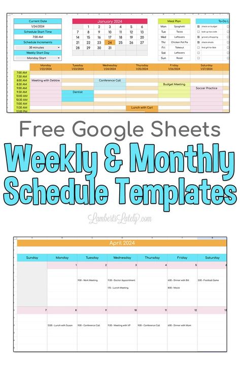 free google sheets weekly & monthly schedule templates. Google Sheets Calendar Templates Free, Free Google Sheets Templates, Weekly Schedule Template Excel, Work Schedule Template, Monthly Schedule Template, Organized Money, Google Sheets Templates, Printable Calendar Design, Future Healthcare