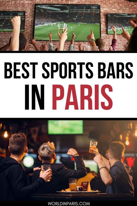 Sports bars in Paris - Text reads: Best Sports Bars in Paris Bars In Paris, Paris Trip Planning, Paris Packing List, Paris Packing, Bar Paris, Paris Romance, Paris Things To Do, Sports Bars, Paris Winter