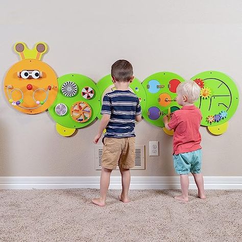 Caterpillar Activity, Primary Color Wheel, Activity Wall, Sensory Wall, Busy Boards, Busy Boards For Toddlers, Toddler Room Decor, Sensory Room, Busy Board