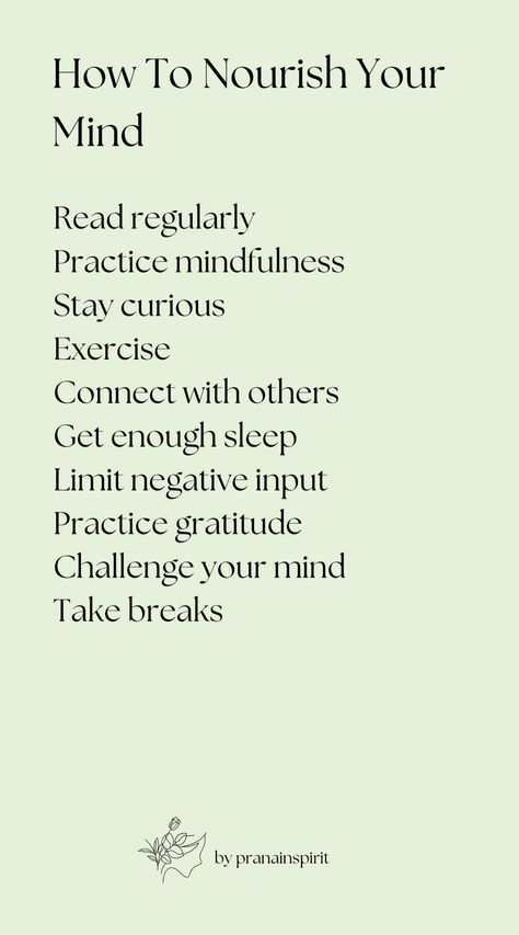 Here are 10 ways to give your mind and mental health some nourishment it needs.🧘‍♀️

#mindset #mindsettips #emotionalwellness #wellnesstips #emotions #manageemotions #peace #peaceful #positivity #positivemindset #healthyhabits #mindfulness #healthandwellness #reading #yoga #meditation #rest #recovery #mindfulrest Quick Mindfulness Exercises, Healing Your Mind, How To Get Peace Of Mind, Meditation For Mental Health, Meditation Ideas, Mindfulness Therapy, Relax Quotes, Mindful Meditation, Peaceful Mind