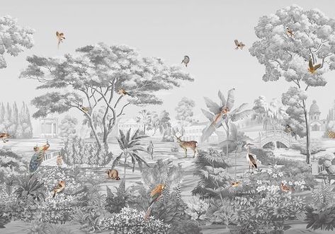 Indonesia premium custom wallpaper WA: 082131060638 Scenic Wallpaper, Animal Mural, Wallpaper Companies, Wallpaper Accent, Tropical Wallpaper, Standard Wallpaper, Shangri La, Tropical Landscaping, Popular Wallpaper