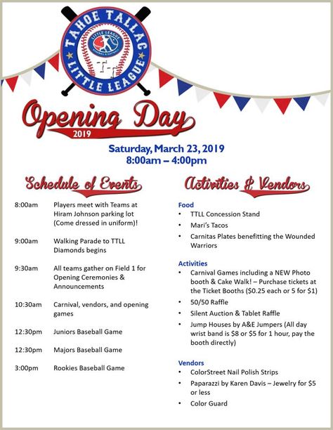 Baseball Opening Day Ideas Little League, Baseball Opening Day Ideas, Little League Opening Day Ideas, Opening Day Baseball Ideas, Baseball Fundraising Ideas, Baseball Opening Day, Baseball Fundraiser, Opening Day Baseball, Team Mom Baseball