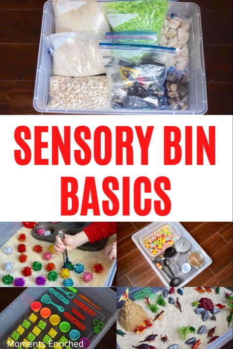 Need some fresh sensory bin ideas, or wanting to know how to make them for the first time? The sky is the limit when it comes to sensory bins! Click through to see the basics and get some fresh ideas! Sensory bin - toddler activities - how to Sensor Bin Ideas, Sensory Bin Essentials, Sensory Bin Sand, How To Make A Sensory Bin, Sensory Bin Containers, How To Make Sensory Bins, Sensory Bin Accessories, Reusable Sensory Bins, Sensory Bin Theme Ideas