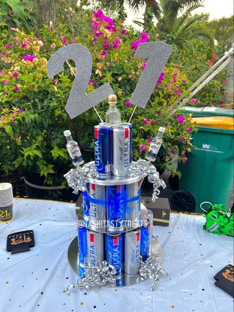 beer cake for men 21 beer cake 21 boy cake 21st Beer Cake, Beer Can Birthday Cakes For Men, Men’s Birthday Cakes 21, Male 21st Birthday Cake For Men, 21st Birthday Beer Cake For Guys, Seltzer Cake, Beer Tower Cake, 21st Theme Party Ideas, Beer Cakes For Men